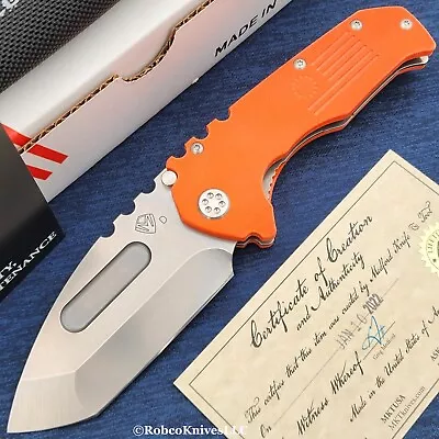 Medford Praetorian Scout M/P Tumbled D2 Tanto Blade Orange G10 Handles - Dealer • $425