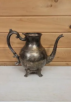 Antique Vintage F.B. Rogers Silver Co. Teapot Silver On Copper • $22.56