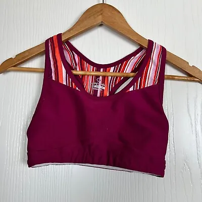 Moving Comfort Women Size Small Pink Stripe Sports Bra • $12.88