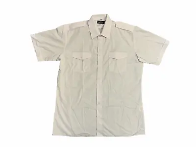 £9.95 • Buy New Williams Mens White Short Sleeve Shirt With Epaulettes MSW08