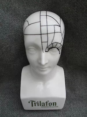 Vtg Schering Trilafon Perphenazine Ceramic Drug Advertising Bust Phrenology Head • $34.99