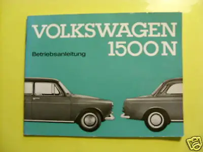 VW 1500 N Type3 Operating Instructions 1964 Mint Condition • $63.60