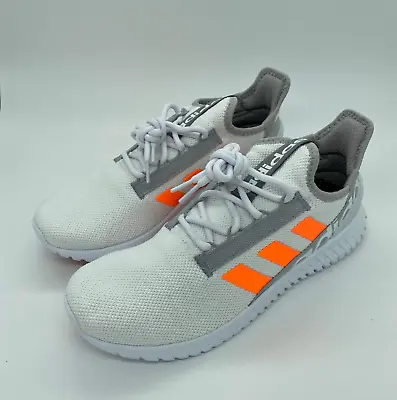 Adidas Men's Kaptir 2.0 Running Shoes Casual White Gray Orange IF5054 Size 11 • $59.99