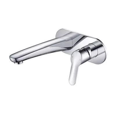 Bathroom Wall Mounted Spout Sink Faucet Concealed Basin Mixer Taps Single Lever • £103.95