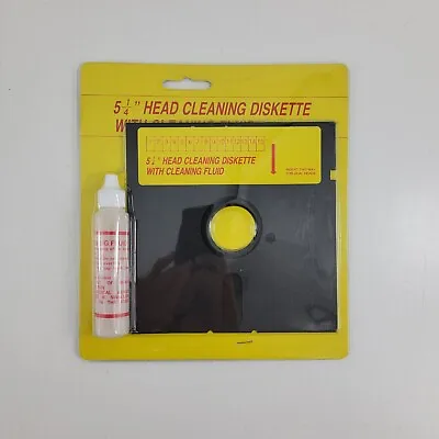 5.25 Disk Drive Head Cleaner W/ Solution 5 1/4 Diskette Cleaning Kit -- 15 Uses! • £42.74