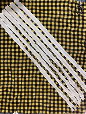 Vintage NOS 26” White Talon Separating Metal Zipper Cotton HBT • $2.50