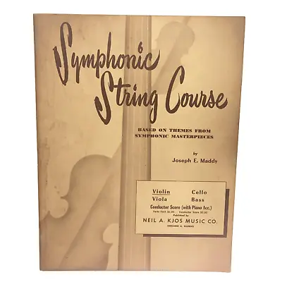 Vintage 1948 Symphonic St R I Ng Course Violin Sheet Music Instruction Book • $44.99
