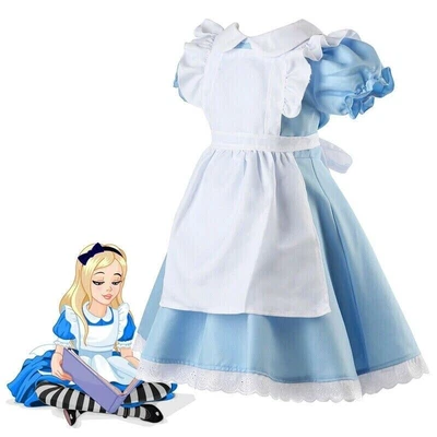 £11.99 • Buy Girls Alice In Wonderland Costume Disney Party Book Week Kids Child Fancy Dress