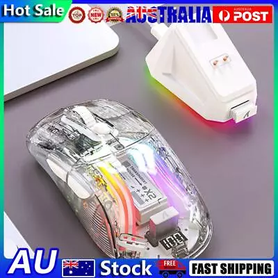 Wireless Gaming Mouse RGB Lighting 3 Modes Portable Mouse For PC (White) • $29.05