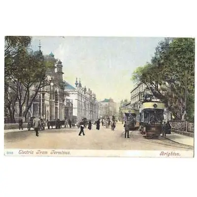 £5.99 • Buy BRIGHTON Tram Terminus, Old Postcard Duplex Postmark Brighton 1904