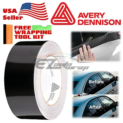 Avery Dennison Gloss / Matte / Satin Black Out Vinyl Wrap Chrome Delete Trim • $24.09