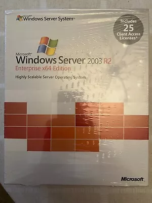 P72-01696 Windows Server 2003 R2 Enterprise X64 Inglés Con 25 CAL • $749