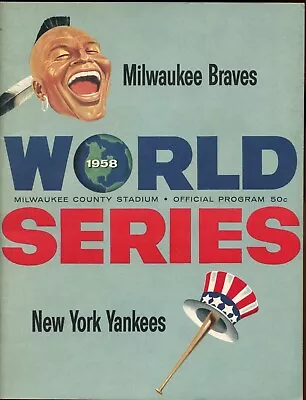 1958 Milwaukee Braves World Series Program V. NY Yankees • $115