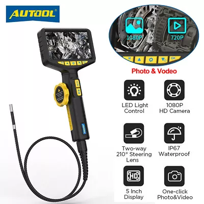 Articulating Video Borescope Car Two-Way 210° Steering Lens Inspection Endoscope • $189
