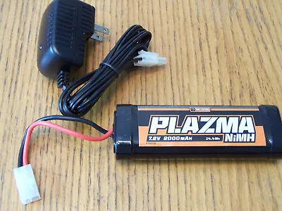 HPI Savage 4.6 Plazma 7.2V 2000 Mah Nimh Battery & Charger Roto Start Traxxas Ez • $20.99