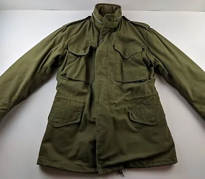 50s US Military M-65 Field Coat Hood S Jacket Removabl Blanket-Terry Cloth Liner • $249.88