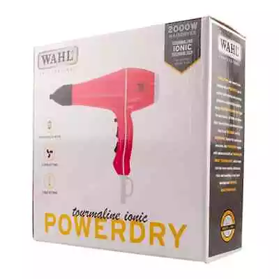 Wahl PowerDry 2000W Professional Dryer Ionic & 2 Nozzles Hairdryer - Hot Pink • $75.95