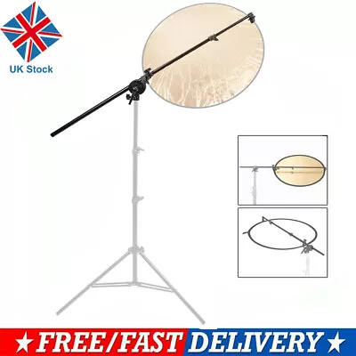 UK 174cm Collapsible Studio Reflector Holder Boom Arm Grip Photo Light Stand • £13.99