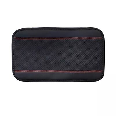 PU Leather Car Center Console Armrest Cushion Mat Pad Cover Black Red Breathable • $13.40