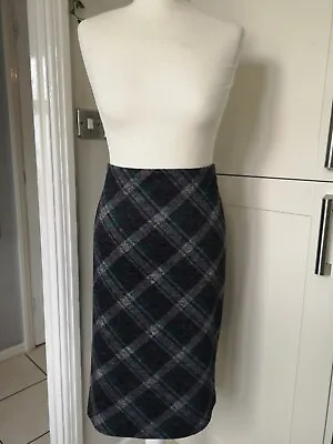 £6.99 • Buy Simon Jeffrey - Ladies Size 18 Check Spring Summer Knee Length Stretchy Skirt