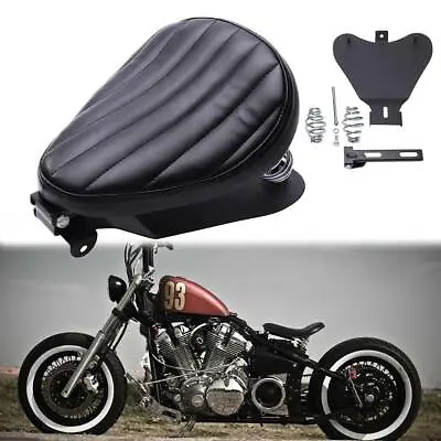 Motorcycle Bobber Soft Solo Seat For Honda Harley Suzuki Boulevard Yamaha V Star • $125.03