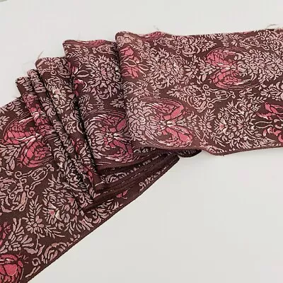 Universe #D 6.5x85 -2.3yd LONG Vintage Chirimen Japanese Kimono Silk Fabric CF52 • $9.99