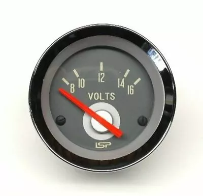 Vw Type Isp 3 Series Grey Red Voltmeter Gauge 2-1/16  Bug Bus Ghia Super Beetle • $50