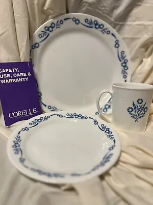 Vintage Corelle 6017696 Dinnerware Set In Blue Cornflower New In Box • $75