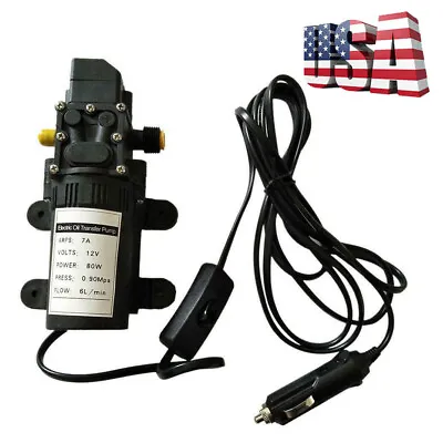 $20.90 • Buy 12V 80W Water Pump Self Priming Diaphragm High Pressure Automatic Switch US Sale