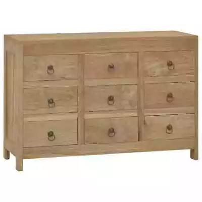 Chest Of Drawers Storage Drawer Unit With 9 Drawers Solid Wood Teak VidaXL VidaX • $315.99