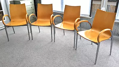 Vintage Lowenstein Mid Century Modern Dining Chairs 1970's Set Of 4 Very Good • $699.99