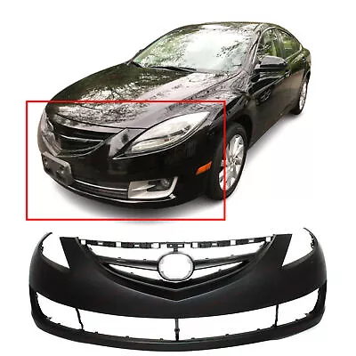 Primed Front Bumper Cover Fascia Direct Fit For 2009-2013 Mazda 6 09-13 • $106.78