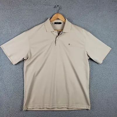 BURBERRY London Polo Shirt Mens XXL Short SLeeve Collared Cream Beige • $49.99