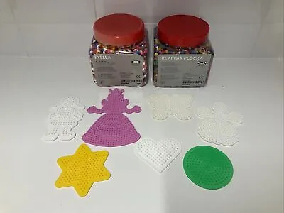 Ikea Pyssla (hama Beads) Tubs X 2 And 7 Girly Peg Boards • £15