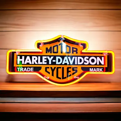 Harley Davidson Neon Sign / Motorcycle Neon / Shield Signs / Man Cave / Shields • $375