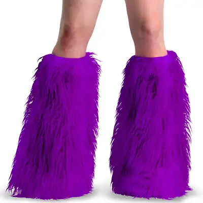 Demonia YETI-08 - Purple Faux Fur Boot Sleeve • $41