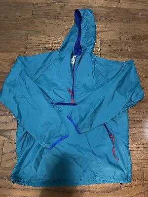 Vintage 70s 80s Sierra Designs Windbreaker Rain Jacket Hooded Teal Mens XL • $22