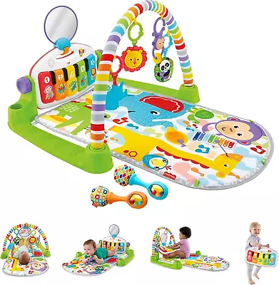 Baby Playmat Deluxe Kick & Play Piano Gym & Maracas With Smart Stages Learning C • $154.95