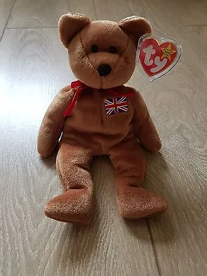 £35.99 • Buy Ty Beanie Baby 'BRITANNIA' The Bear  *VERY RARE With RED STAMP*