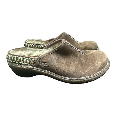 UGG Australia 5177 Brown Kohala Mules Shearling Clogs Shoes Womens 6 • $9.97