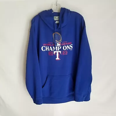 Fanatics Mens Texas Rangers 2023 World Series Champions Hoodie Size 3XL • $39.99