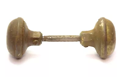 Vintage Antique Metal Brown Door Knobs Handle Set Mid-Century  Knobs Are 2 1/4   • $9.73