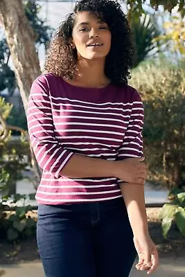 £10.48 • Buy Seasalt Women's - Purple Sailor Top (GOTS) - Regular - Falmouth Breton Cassis Ch