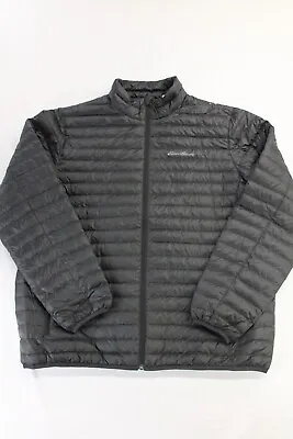 Eddie Bauer Puffer Jacket Men Size XL Black Zip Down EB650 Hiking Skiing Camping • $32