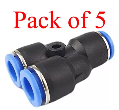 Pneumatic Push In Air Fittings - Union Y 6mm Hose • $22