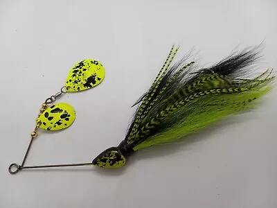 6  CJ's Small Black Chart Tandem Blade Spinnerbait Discontinued Rare Musky Lure • $21.99