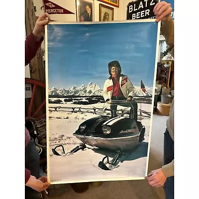 RARE Vintage 1973 Merucry Merc Hurricane Snowmobile Promo Advertising Poster • $35