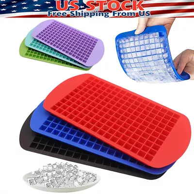 Ice Cube Maker Molds 160 Grids Mini Small Trays Silicone Bar Whiskey Cocktails • $4.99