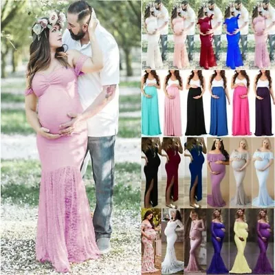 $23.84 • Buy Pregnant Maternity Women Party Maxi Dress Pregnancy Photography Photo Dresses