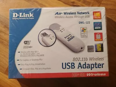 D-link Air Wireless Network- USB Adapter 802.11b DWL-122 • $37.99